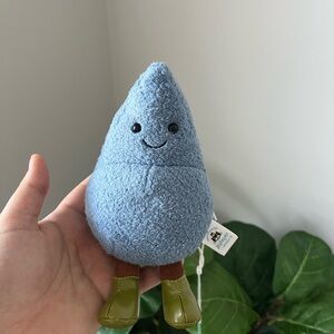 Jellycat Smiling Blue Raindrop Plush